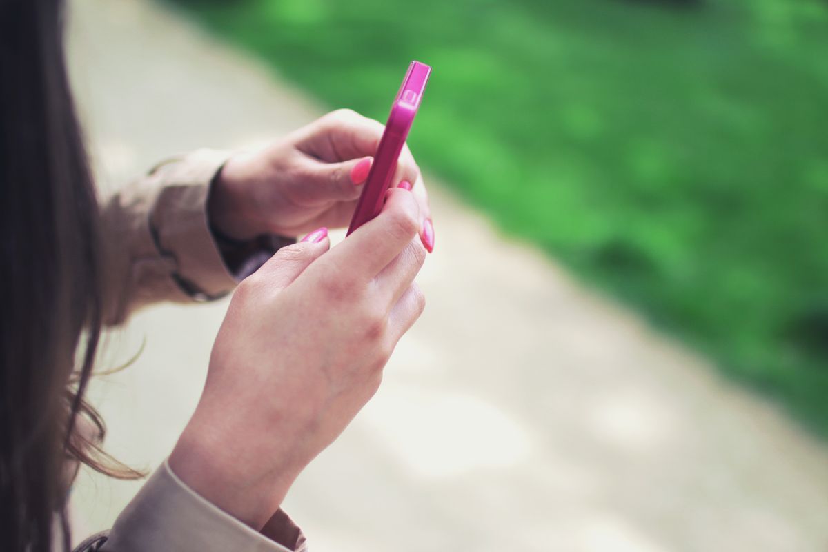 Typing on a phone